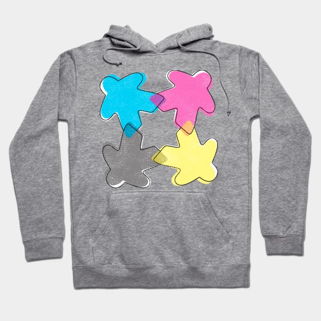 CMYK Meeple Hoodie by east coast meeple